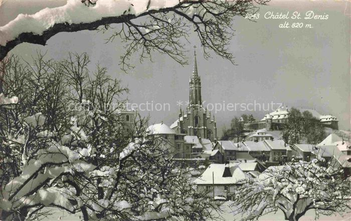 14008755 Chatel-St-Denis FR Vue d'ensemble et l'Eglise