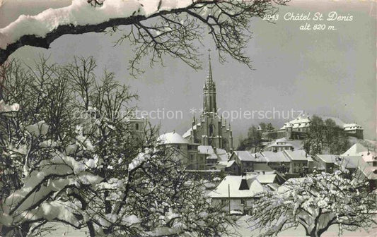 14008755 Chatel-St-Denis FR Vue d'ensemble et l'Eglise