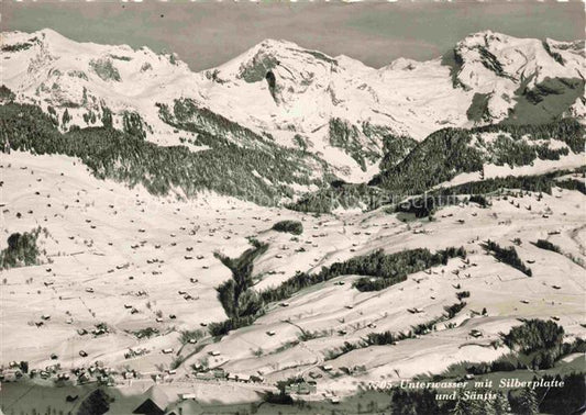 14009752 Unterwasser  Toggenburg SG mit Silberplatte und Saentis