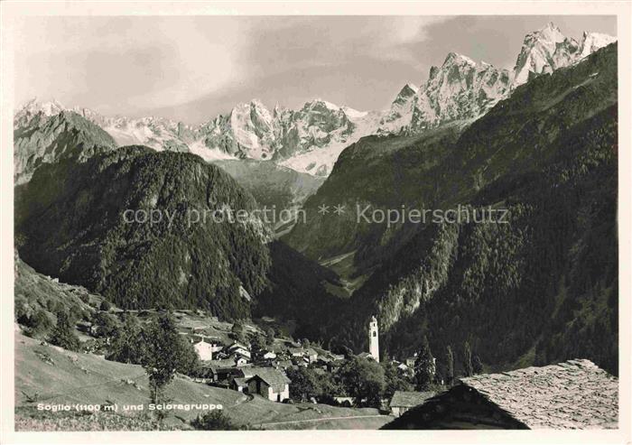 14010010 Soglio Maloja GR mit Scioragruppe