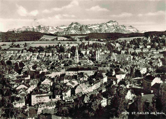 14010020 St Gallen SANKT GALLEN SG Fliegeraufnahme mit Saentis