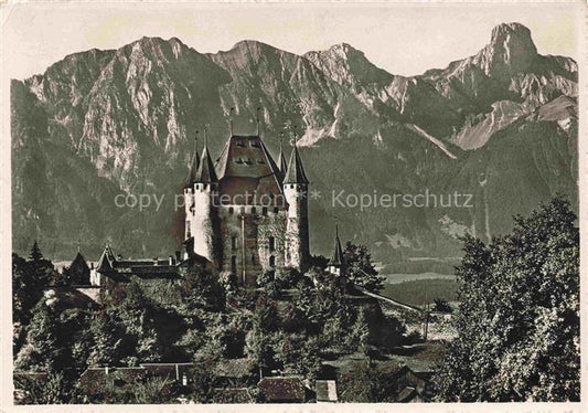 14010099 THUN Thoune BE Schloss Thun mit Stockhorn