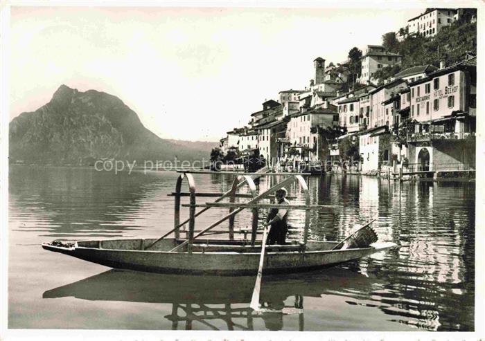 14010115 Gandria Lago di Lugano Seepanorama Fischerboot