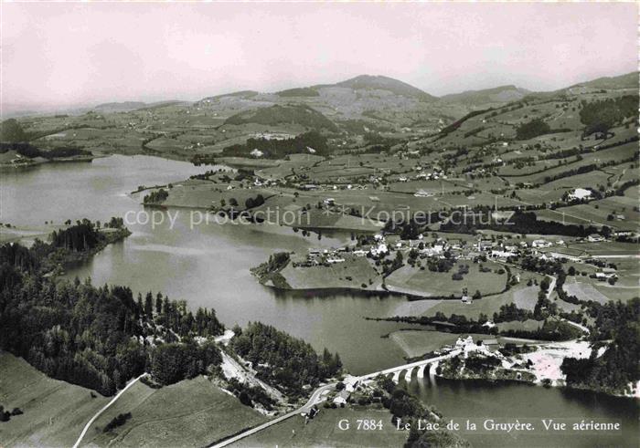 14010116 Gruyere Gruyeres FR Lac de Gruyere Vue aerienne