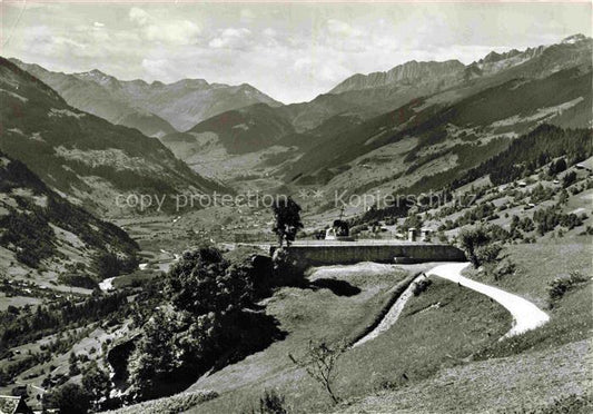 14010122 Brigels Breil Surselva GR Escherstein mit Blick ins Buendner Oberland