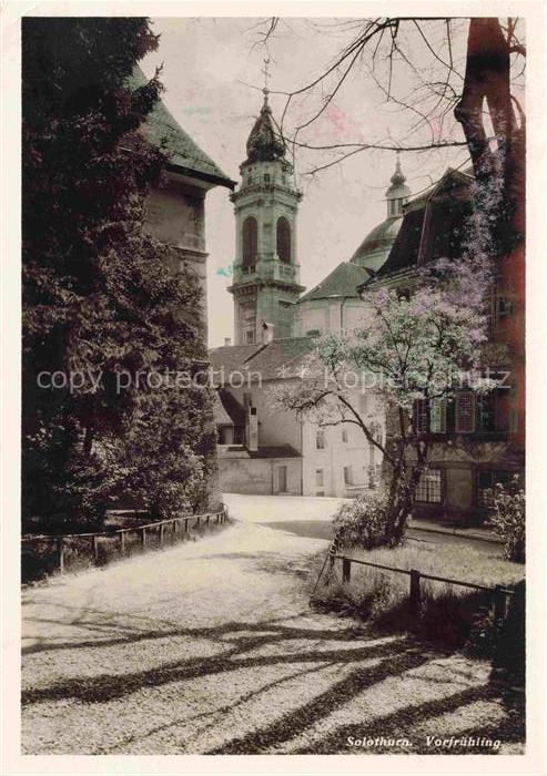 14010125 Solothurn Soleure SO Kirche im Vorfruehling