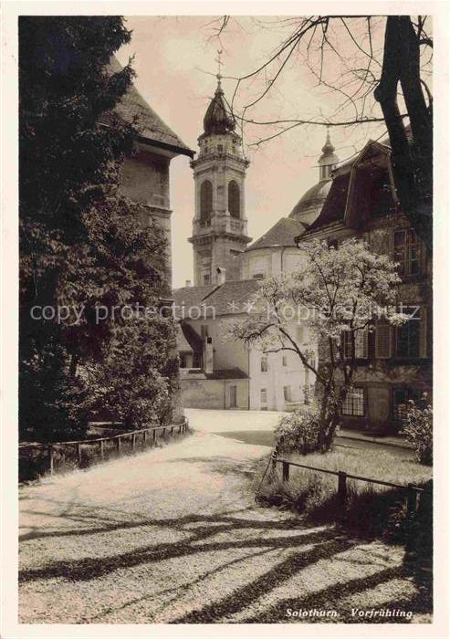 14010126 Solothurn Soleure SO Kirche im Vorfruehling