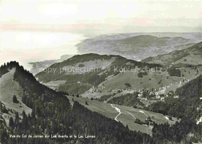 14010131 Les Avants VD Vue du Col de Jaman et le Lac Leman