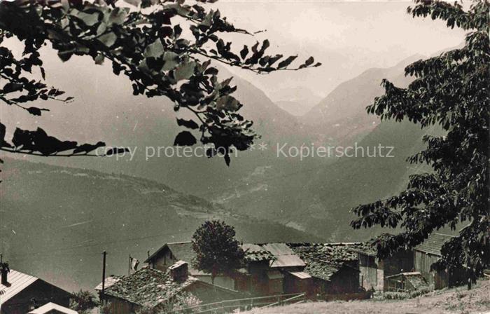 14012122 Ravoire Martigny VS Panorama Blick ins Tal Alpen