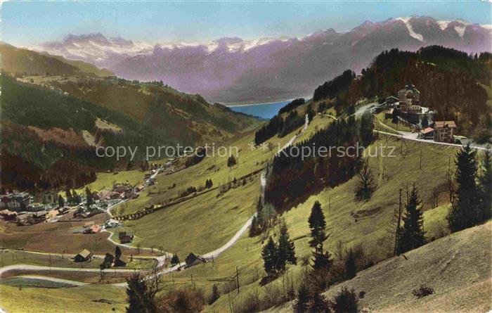 14012136 Les Avants VD Vue sur Sonloup les Alpes de Savie et les Dents du Midi