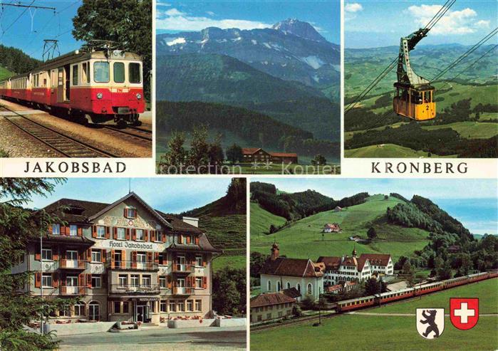 14012191 Jakobsbad Gonten IR Eisenbahn Hotel Jakobsbad Panorama Bergbahn