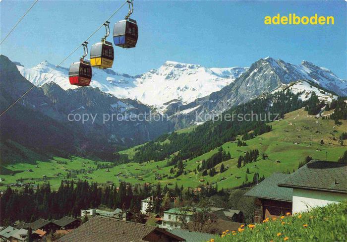 14012206 Adelboden BE Panorama Bergbahn Schwandfeldspitz-Bahn Berner Alpen