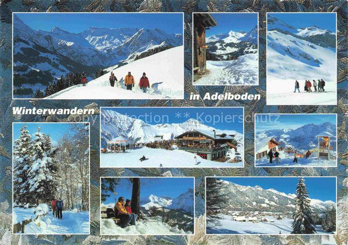 14012215 Adelboden BE Winterpanorama Berner Alpen Winterwandern Bergrestaurant