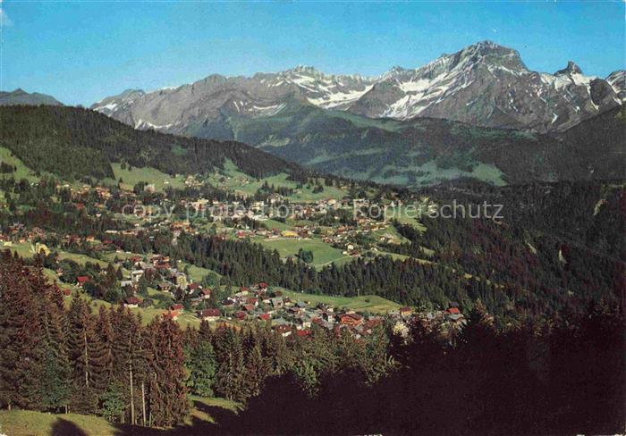 14012372 Villars  Chesieres VD Vue générale au fond le Grand Muveran