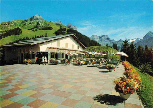 14012592 Engelberg  OW Sonnenterrasse Bergrestaurant Ristis-Brunni