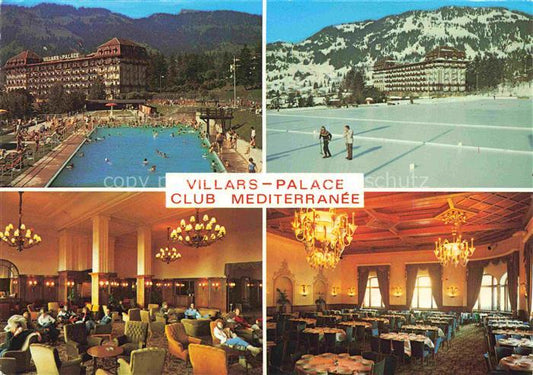 14012596 Villars  Chesieres VD Palace Club Mediterranée Restaurants Freibad Eisl