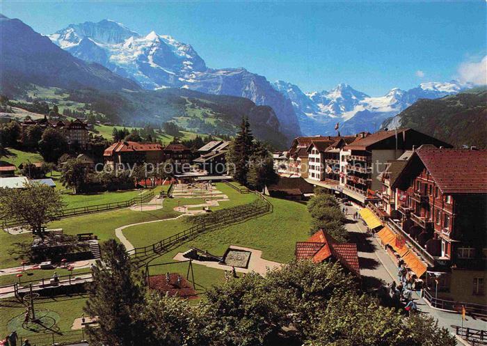 14012413 Wengen  BE Jungfrau und Breithornette Miigolf und Kinderspielplatz