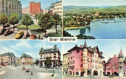 14012798 Biel Bienne BE Motive Stadtzentrum Panorama Bieler See