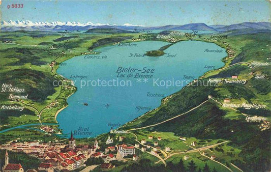 14012810 Bielersee Lac de Bienne BE und Umgebung aus der Vogelperspektive