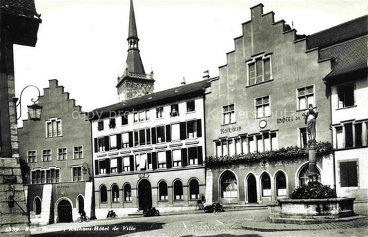 14012817 Biel Bienne BE Rathaus Brunne Hôtel de Ville Fontaine