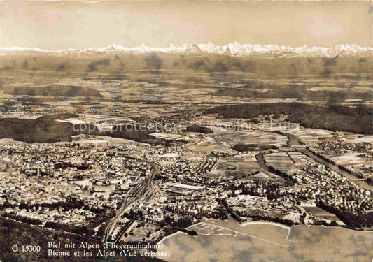 14013174 Biel Bienne BE Panorama Blick auf die Alpen