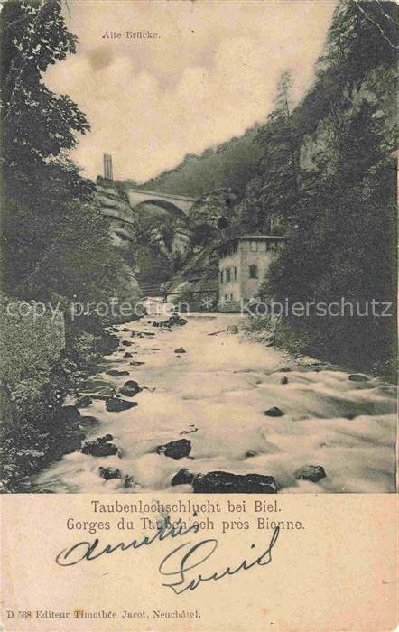 14013279 Taubenlochschlucht Biel-BIENNE BE Vieux pont