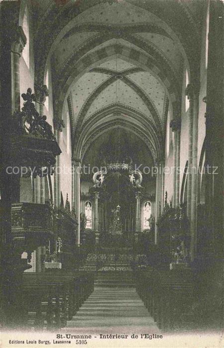 14013459 St Ursanne Porrentruy JU Intérieur de l'église