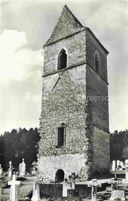 14013461 Courchavon Porrentruy JU Tour romano-gothique de l'ancienne église cime