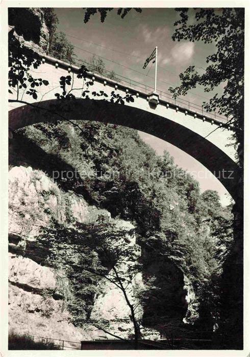 14013608 Biel Bienne BE Taubenlochschlucht Bruecke Gorges du Taubenloch