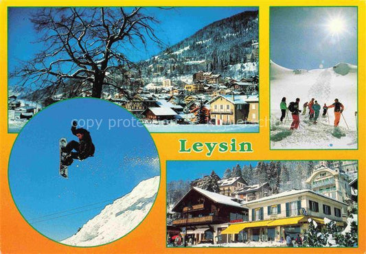 14013683 Leysin VD Teilansichten Wintersportplatz Alpen Tiefschneefahren Snowboa