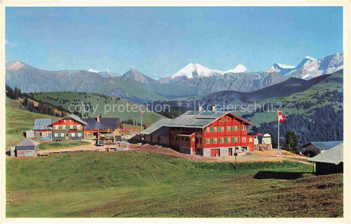 14014470 Saanenmoeser BE Bergrestaurant Hornfluh und Hornberg Alpenpanorama