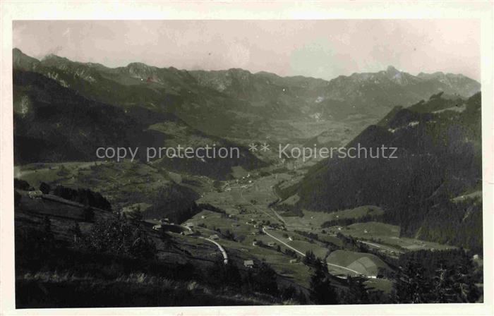 14014472 Reidenbach Simmental Boltigen BE Panorama Blick ins Tal Alpen