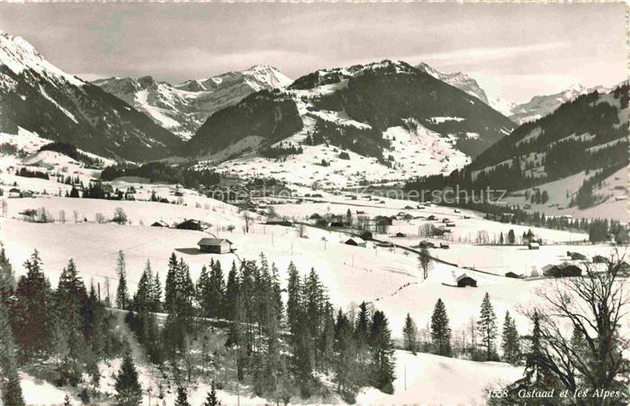 14014477 Gstaad Saanen BE Winterpanorama Berner Alpen