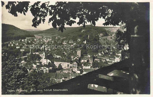 14014485 BADEN  AG Panorama Blick vom Schloss Schartenfels