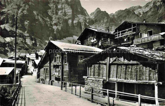 14014486 Leukerbad Loueche-les-Bains VS Dorfpartie Blick gegen die Gemmi