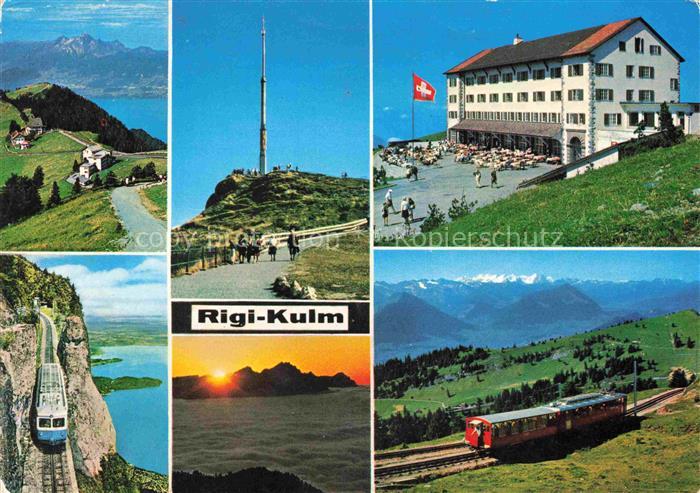 14025469 Rigi Kulm 1798m SZ Rigi Sender und Hotel Rigi Kulm Vierwaldstaettersee