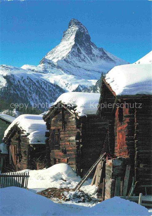 14025474 ZERMATT VS Blick zum Matterhorn Walliser Alpen