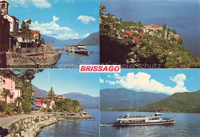 14025481 Brissago Lago Maggiore TI Teilansichten Uferpromenade Fahrgastschiff