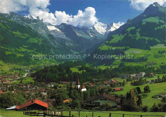 14025490 Frutigen BE Panorama Blick gegen Balmhorn Altels Berner Alpen