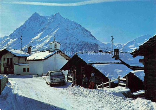 14025783 Villa VS Motiv Bergdorf Blick gegen Dents de Veisivi et Pigne d'Arolla