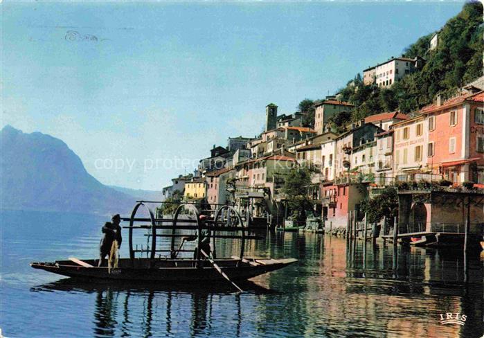 14025805 Gandria Lago di Lugano Haeuserpartie am Wasser