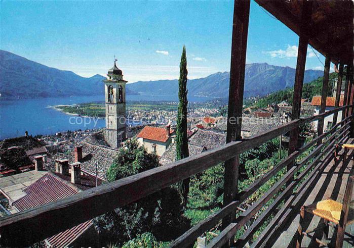 14025808 Brione-Verzasca Minusio Locarno TI Panorama Blick auf Lago Maggiore