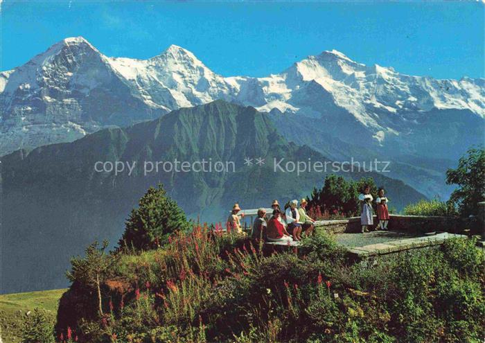 14025817 Schynige-Platte Schynigeplatte 2100m BE Alpengarten Blick gegen Eiger M