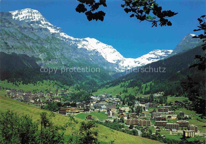 14025861 Leukerbad Loueche-les-Bains VS Panorama Blick gegen Rinderhorn Balmhorn