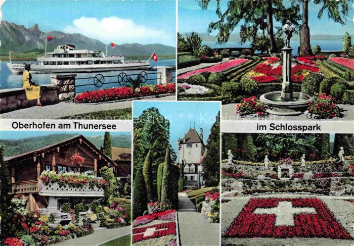 14025870 Oberhofen Thunersee BE Uferpromenade Faaehre Schlosspark