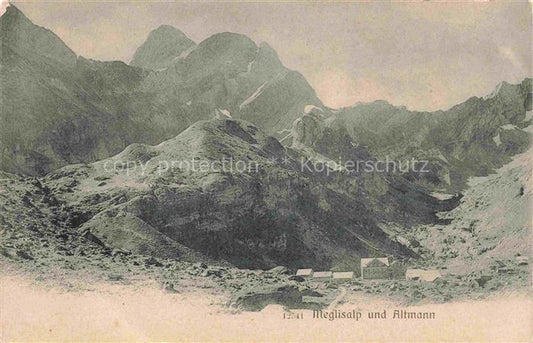 14029138 Meglisalp 1520m Altmann AR Berghaus Gebirgspanorama Appenzeller Alpen