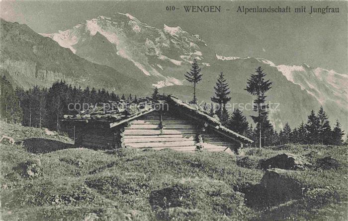 14029162 Wengen  BE Alpenlandschaft mit Jungfrau Berghuette