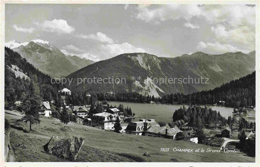 14029180 Champex -Lac Orsieres VS Vue panoramique et le Grand Combin