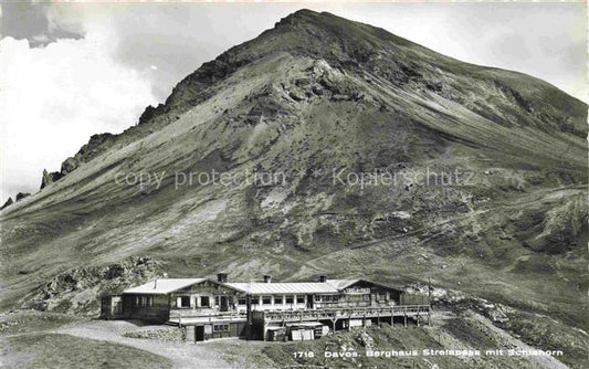 14029182 DAVOS GR Berghaus Strelapass mit Schiahorn Buendner Alpen