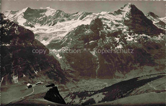 14029204 Grindelwald BE Station First mit Fiescherwand Eiger Jungfrau Berner Alp